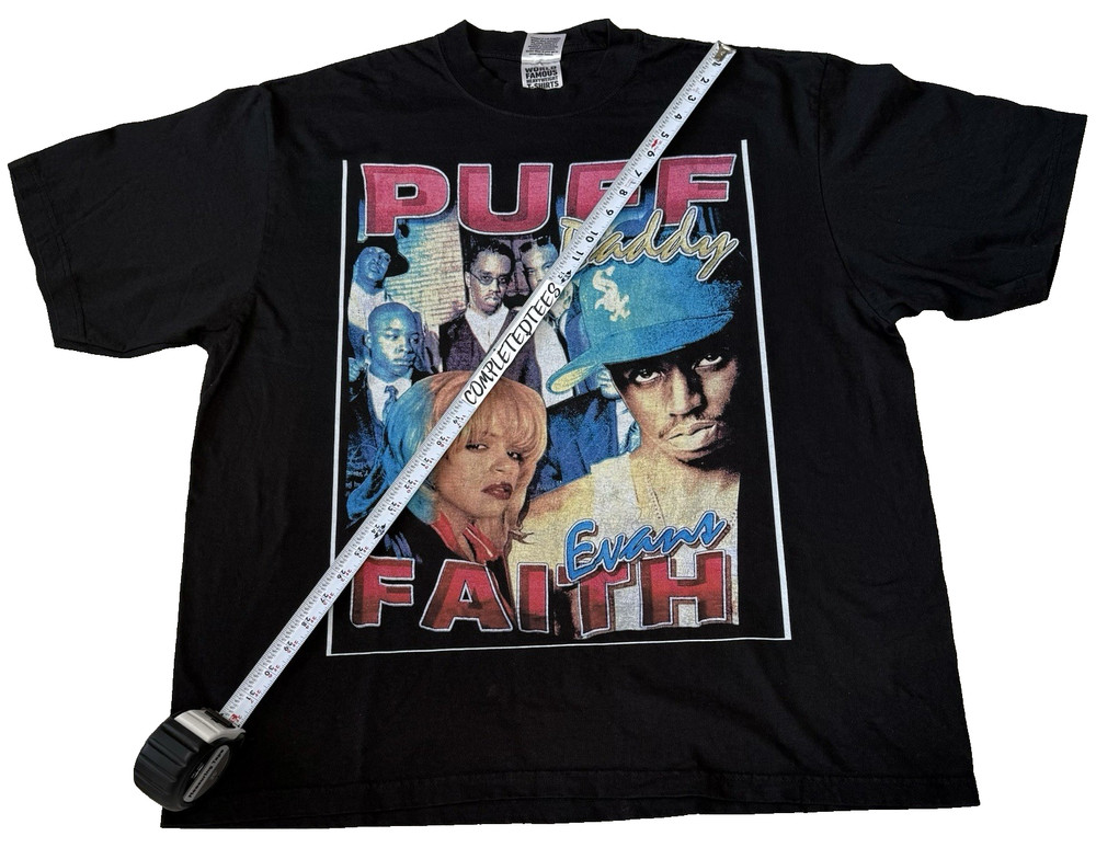 Puff Daddy Faith Evans shirt 2XL RAP DIDDY BAD BOY RECORDS
