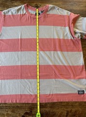 Vintage Levi’s XXL T-Shirt Wide Striped Cotton Tee Brick Red & Gray Relaxed Fit