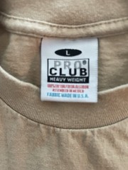 Pro Club Men’s Heavyweight T-Shirt Crew Neck Short Sleeve Cotton Knit Beige L