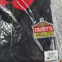 Casey’s General Store Black 100% Cotton Polo Employee Work Shirts Adult SZ 2XL