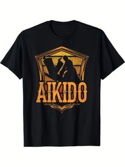 Men’S Aikido Martial Arts Fighter Training T-Shirt | Heavyweight Tee