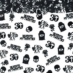 Death to My Twenties Confetti, Black Glitter R.I.P 20S Table Scatters, 30Th Birt
