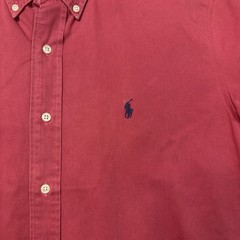 Polo Ralph Lauren Blake Red Button Up Shirt Vintage Short Sleeve Large