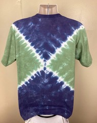 Vtg 2003 Led Zeppelin Liquid Blue Tie Dye T-Shirt Green M Y2K Band Single Stitch