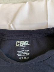 CSG Men’s Black Cotton Crew Neck Short Sleeve T-Shirt Size L
