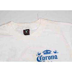 Vintage 80s Corona Extra Beer Sz L Roaring 20s Beach Scene T-shirt 2