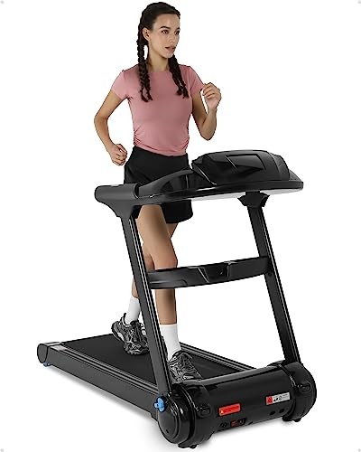 Sporty&Fit 4.0 HP Folding Treadmills [0.6-8.7 MPH] [Max 400LBS] T4203 – Black