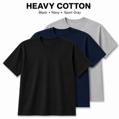 Gildan Heavy Cotton 5000 T-Shirt 3 & 5 Pack Men’s Blank Crew Neck Tee S-5XL