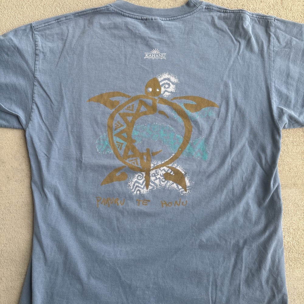 Vintage Mid 90s Tahiti Turtle Graphic T-Shirt Men’s XL Single Stitch Made In USA