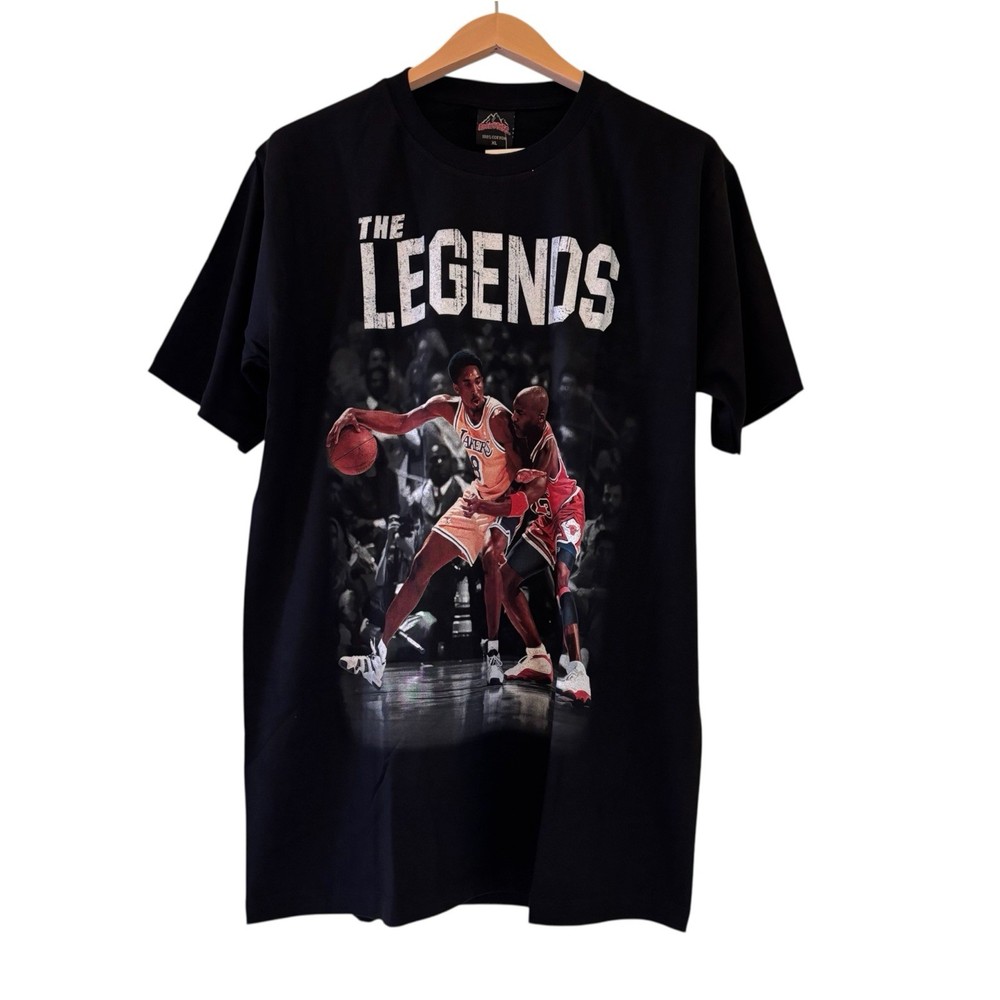 The Legends Michael Jordan Kobe Bryant Lakers Bulls NBA Modern T Shirt XL