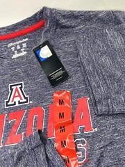 Arizona Wildcats Men’s T-Shirt Champion Elite Logo, Gray, Medium, Stretch Sports