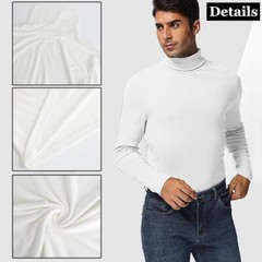 Men’s Thermal Turtleneck Shirts Long Sleeve Pullover Sweater Top Base Layer Warm