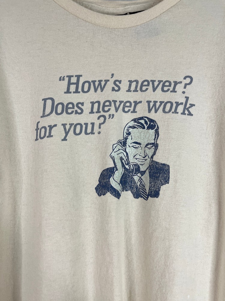 Vintage Y2K Hows Never Graphic TShirt XL Short Sleeve No Boundaries Grunge Humor