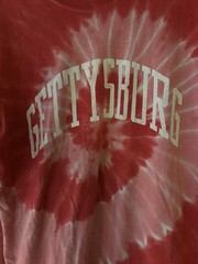 Gettysburg tie-dye t-shirt size large. Minor graphics wear as pictured .
