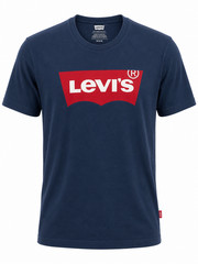 Levi’s Boys Blue Logo T-Shirt Cotton Crew Neck Size M – Machine Wash