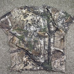 Vintage Russell Athletic Camo Tee Super Faded And Distressed Size XL Essentials