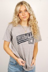 80s Georgetown T-shirt (L) large grey vintage university college sports graphic