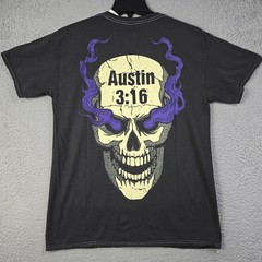 WWE WWF Wrestling Stone Cold Steve Austin Shirt Men Medium GRAY 3:16 Skull NWT B