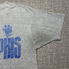Vintage 80s Memphis Tigers T Shirt Mens Large Gray Tri Blend Single Stitch USA