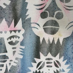 Vintage Kichaka Kenya Tribal Mask All Over Print T Shirt Single Stitch XL