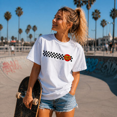 Santa Cruz Checkerboard Skate T Shirt Classic Skateboard Surf Streetwear
