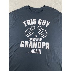 Mens 3XL TShirt This Guy is Going to Be Grandpa Again Graphic Tee Black Cotton