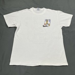Vintage 90s Eugene Computer Dating Cartoon Shirt White Large Single Stitch VTG