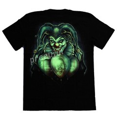 Glow In The Dark T Shirt Joker Clown Haunted Balloon GC43 Size M-XXL