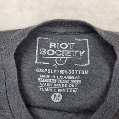 Riot Society Shirt Men Medium Skater Surf Skateboard 50 Fifty Graphic California