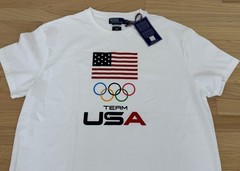 Polo Ralph Lauren Men’s Olympic Graphic Team USA Flag Print T-Shirt White S-XL