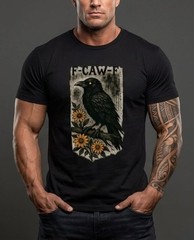 Black Crow F-Caw-F Funny Black Bird Adult Humor Unisex T-Shirt
