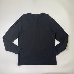 Vince Shirt Mens L Large Black Cotton Long Sleeve Henley Lightweight Casual Tee