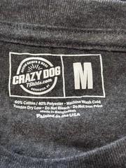 Crazy Dog T-Shirts Men’s M Gray Ride or Die Graphic Cotton Blend Crew Neck Tee
