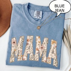 Vintage Floral Mama Shirt Retro Spring Mom Flower Mothers Day Garden Gift Tee