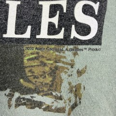 VINTAGE The Beatles T-Shirt Men Large Green 2002 Apple Corps Graphic Band Tee