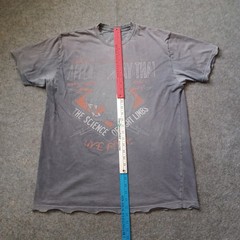 Affliction Sport T Shirt Mens XXL Gray Muay Thai Graphic Distressed Faded USA