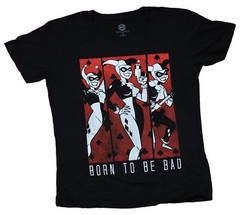 Harley Quinn Adult New T-Shirt – Born To Be Bad Triptic