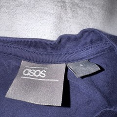 Gently Used Men’s ASOS Navy Blue T Shirt With Paisley Contrast Size Small