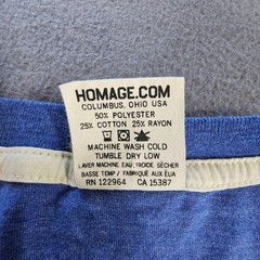 Homage NBA New York Knicks Logo Blue Tri-Blend Ultra-Soft T-Shirt Mens Size 3XL