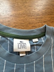 Lacoste Live men’s big logo long sleeve shirt SZ L Blue White