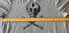 Vintage AND 1 Skull “Play At Your Own Risk” double sided gray T-Shirt Men Size L