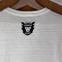 Human Made Shirt Mens Medium White Pop Smoke Nigo Made in Japan Cotton Designer