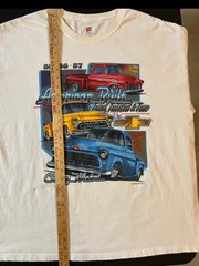 Chevrolet Trucks ’55-’57 TShirt Hot Rod White Short Sleeve Cars Mens 2XL