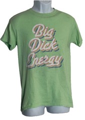 Spencer’s Big Dick Energy Funny Graphic T Shirt Green Rainbow Adult S