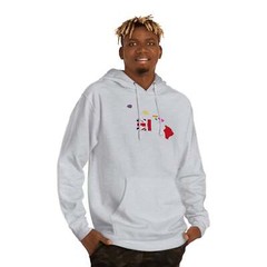 State Love-Hawaii Red/Blue Variation Unisex Hooded Sweatshirt