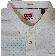 Brand New W/ Tag White Wrangler button-up shirt with star design NWT Size 3XL