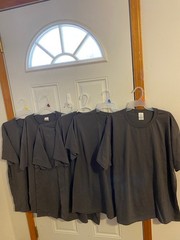 NEW WITHOUT TAGS LOT OF 6 UNISEX SIZE 2XL HANES ECOSMART GRAY T-SHIRTS