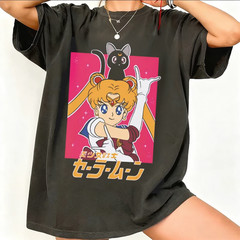 Sailor Moon Retro 90S Anime Graphic T Shirt Summer Cotton Men Women Tee Streetwe