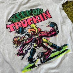 Vintage Keep On Truckin Tee Fruit of the Loom SMALL Paper Thin Single Stitch USA