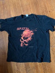 sepultura 1991 Beneath the Remains European Tour vintage shirt XL
